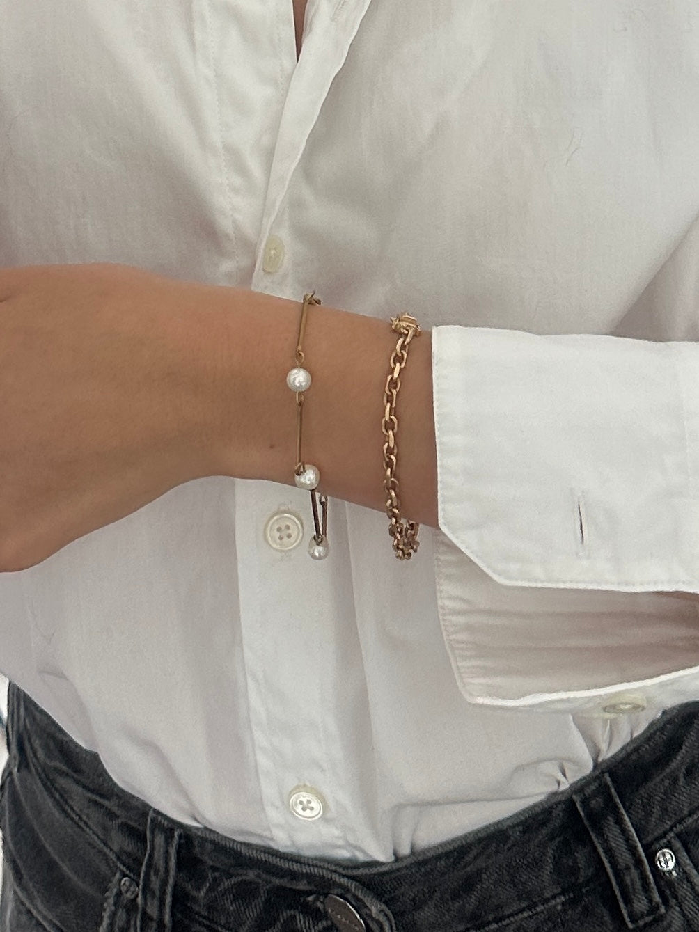 CASCAIS STAINLESS STEEL PEARL BRACELET