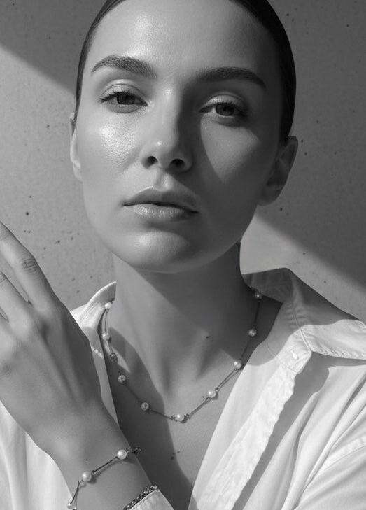 CASCAIS STAINLESS STEEL PEARL NECKLACE